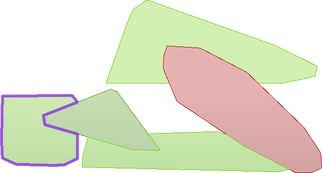 Inspecting the result of dissolving the points into non-overlapping garbage collection zones